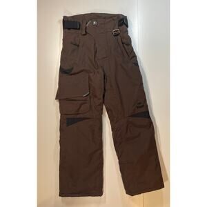 Marker Boys Insulated Snow Pants Brown Cargo Ski Winter Size 8 Snowboard